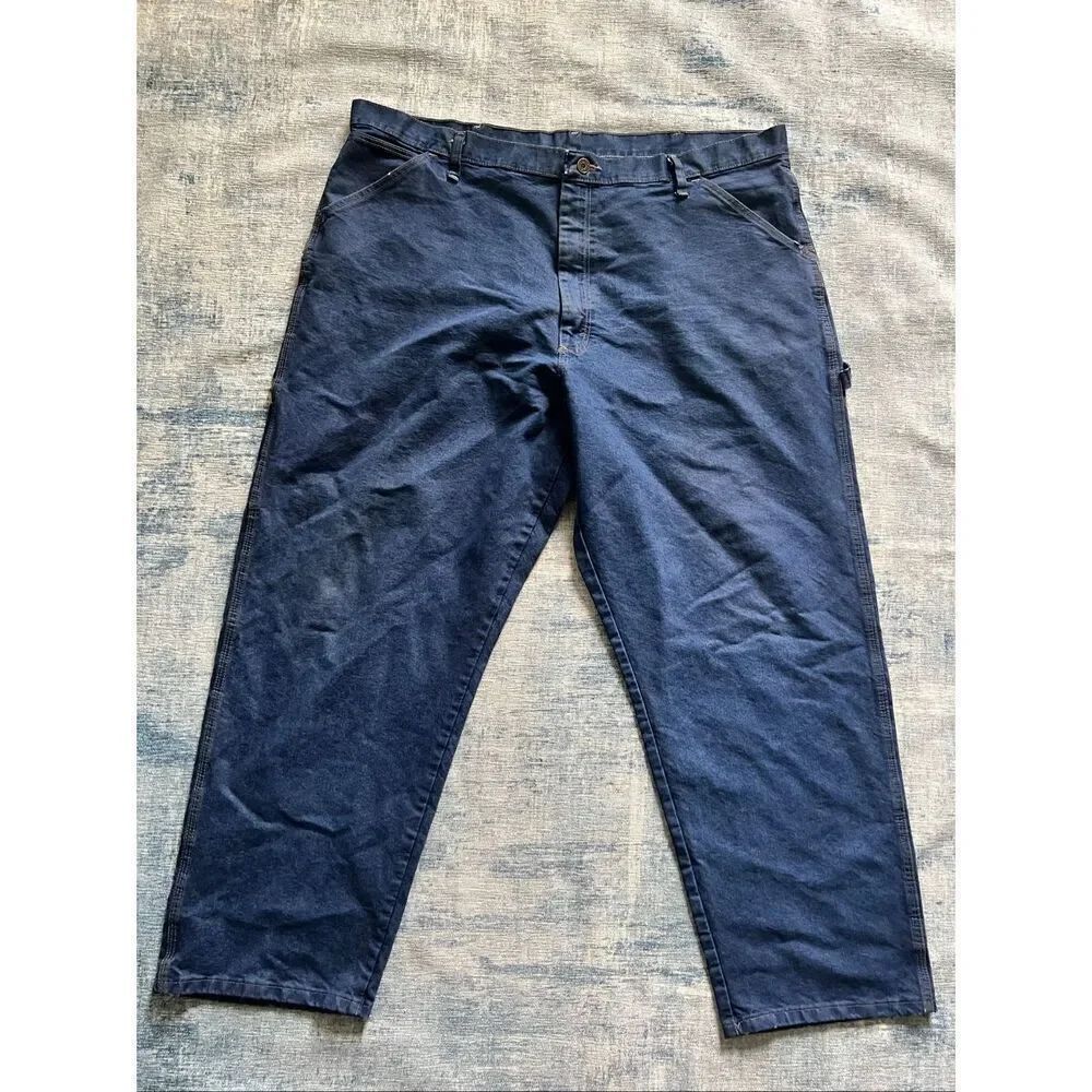 Wrangler Deep Blue Carpenter Jeans Mens 42 x 30